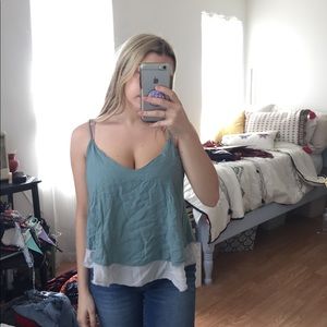 blue two toned cami
